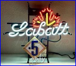 Vtg Labatt Blue Beer 0.5% Alcohol Real Glass Neon Light Tavern Bar Store Sign