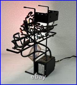 Vtg Labatt Blue Beer 0.5% Alcohol Real Glass Neon Light Tavern Bar Store Sign