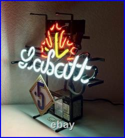Vtg Labatt Blue Beer 0.5% Alcohol Real Glass Neon Light Tavern Bar Store Sign