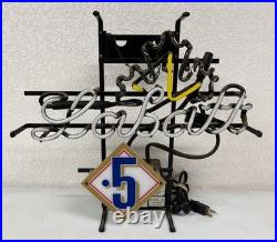 Vtg Labatt Blue Beer 0.5% Alcohol Real Glass Neon Light Tavern Bar Store Sign