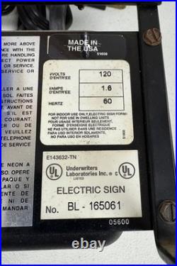 Vtg Labatt Blue Beer 0.5% Alcohol Real Glass Neon Light Tavern Bar Store Sign