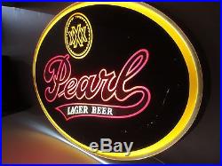 Vtg PEARL BEER XXX Neo-Neon Sign / Bar Light TEXAS rare lone star shiner