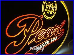 Vtg PEARL BEER XXX Neo-Neon Sign / Bar Light TEXAS rare lone star shiner