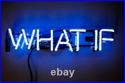 WHAT IF MAN CAVE HANDMADE Beer Bar Decor Party Artwork Vintage NEON Light Sign