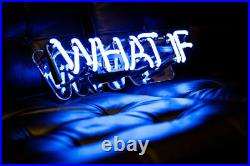 WHAT IF MAN CAVE HANDMADE Beer Bar Decor Party Artwork Vintage NEON Light Sign
