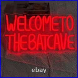 Welcome To The Batcave Neon Sign 20x10 Light Man Vintage Beer Bar Wall Decor