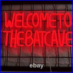 Welcome To The Batcave Neon Sign 20x10 Light Man Vintage Beer Bar Wall Decor