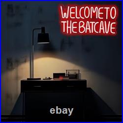 Welcome To The Batcave Neon Sign 20x10 Light Man Vintage Beer Bar Wall Decor