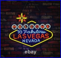 Welcome to Lasvegas Neveda Vintage Style 24x20 Neon Sign Light Bar Store Gift Welcome to Lasvegas Neveda Vintage Style 24x20 Neon Sign Light Bar Store Gift