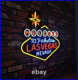 Welcome to Lasvegas Neveda Vintage Style 24x20 Neon Sign Light Bar Store Gift Welcome to Lasvegas Neveda Vintage Style 24x20 Neon Sign Light Bar Store Gift