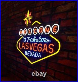 Welcome to Lasvegas Neveda Vintage Style 24x20 Neon Sign Light Bar Store Gift Welcome to Lasvegas Neveda Vintage Style 24x20 Neon Sign Light Bar Store Gift