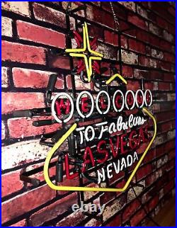 Welcome to Lasvegas Neveda Vintage Style 24x20 Neon Sign Light Bar Store Gift Welcome to Lasvegas Neveda Vintage Style 24x20 Neon Sign Light Bar Store Gift