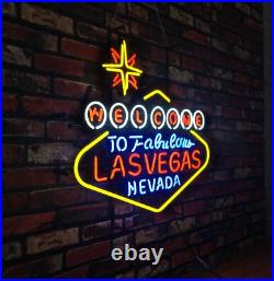 Welcome to Lasvegas Neveda Vintage Style Neon Sign Light Glass Decor YT 24x20 Welcome to Lasvegas Neveda Vintage Style Neon Sign Light Glass Decor YT 24x20