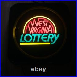 West Virginia Lottery Neon Sign Fully Working! RARE VINTAGE