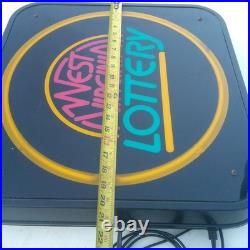 West Virginia Lottery Neon Sign Fully Working! RARE VINTAGE