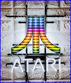 White Atari Neon Sign Vintage Display Real Glass Visual Neon Wall Sign