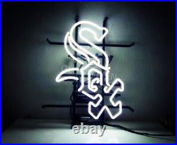 White SOX Logo Neon Sign for Pub Boutique Shop Wall Decor Vintage Style 15x19