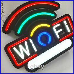 Wi-Fi Neon Sign Light Wall Night Lamp Decor Hotel Restaurant Banner LED Flex New