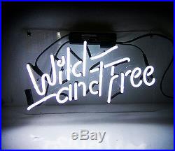 Wild And Free Beer Artwork Vintage Pub Neon Sign Porcelain Custom Boutique