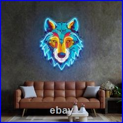 Wolf head LED Neon Sign 24x24 Light Man Cave Beer Bar Vintage Wall Decor Wolf head LED Neon Sign 24x24 Light Man Cave Beer Bar Vintage Wall Decor