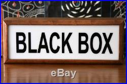 Wooden timber light box sign Black Box neon sign lightbox lamp vintage style