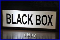 Wooden timber light box sign Black Box neon sign lightbox lamp vintage style