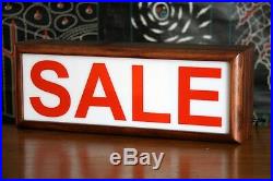 Wooden timber light box sign SALE neon sign lightbox lamp vintage style