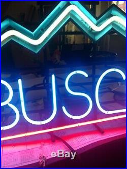 Working Vintage Busch beer sign neon lighted bar sign