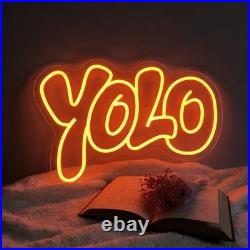 YOLO Flex Neon Sign 20x10 Light Man Cave Vintage Display Bar Wall Decor