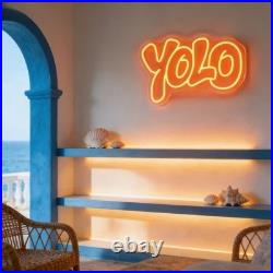 YOLO Flex Neon Sign 20x10 Light Man Cave Vintage Display Bar Wall Decor