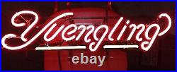 Yuengling Neon Beer Vintage Glass Bar Sign Red Letters And Yellow Underlines
